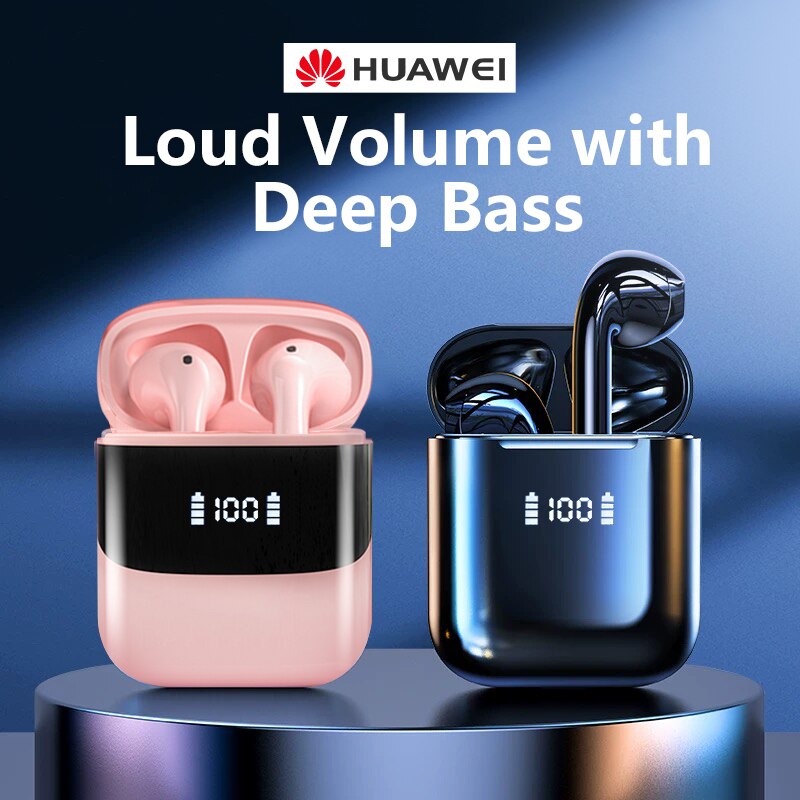 Wireless Earbuds for Huawei Wireless Headphones Huawei P30 Mate 40 Nova 8 Honor V40 Bluetooth Earbuds with Mic LCD Display
