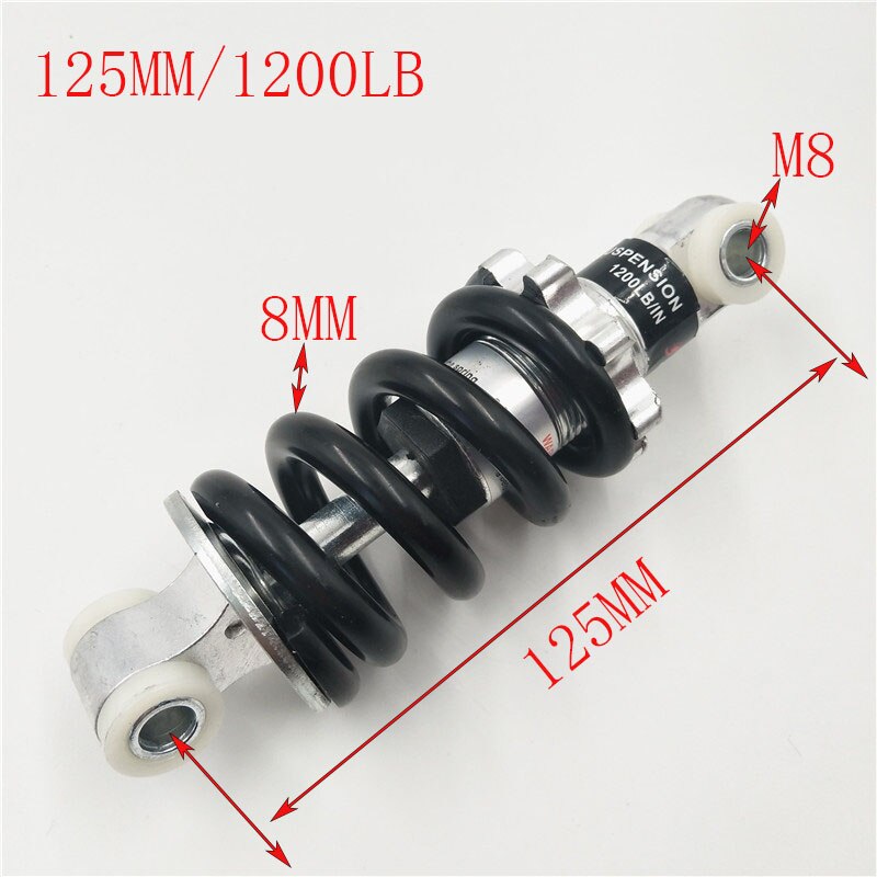 Hinten Suspension Schock 100 125 150 160 170 180 190 210MM für 47cc 49CC Super Minimoto ATV Quad elektrische roller Pocket Bike: 125MM (1200LB)