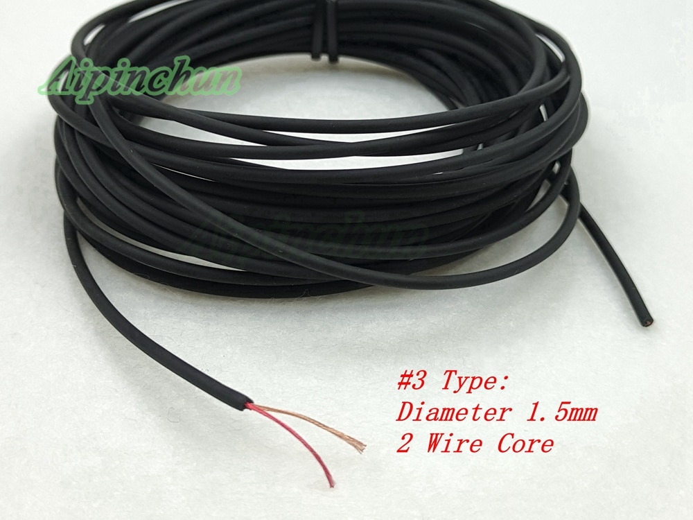 Aipinchun 2 Meters/lot DIY Audio Earphone Cable Repair Replacement Headphone Wire Cord Black/Red/Purple
