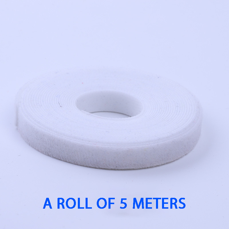 5M USB Cable Organizer Digital Cable Holder Protector Free Cut Wire Management velcro cable tie for PC Laptop Mouse Phone Cord: white