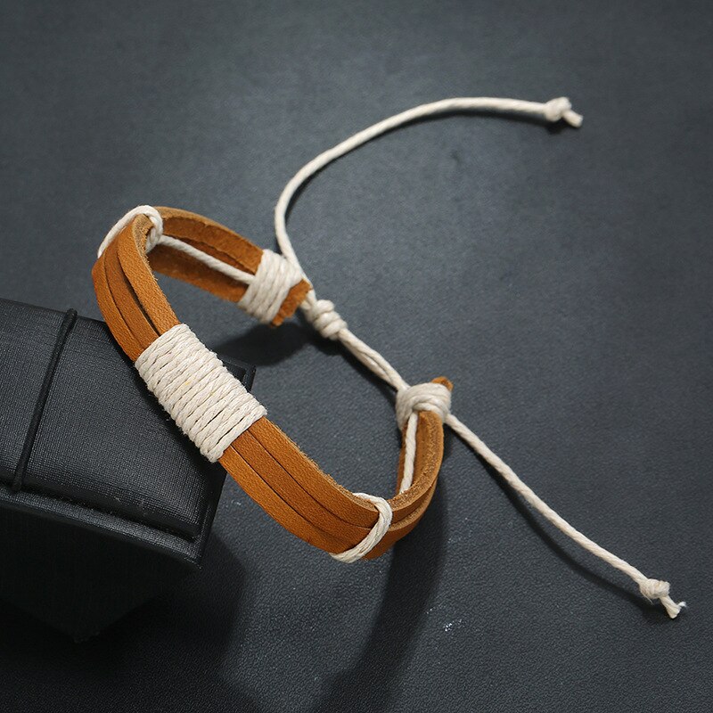 Jahrgang Charme Handarbeit Gewebt Männer Leder Armbänder Frauen Jahrgang Armreif Männlichen Homme Schmuck Zubehör