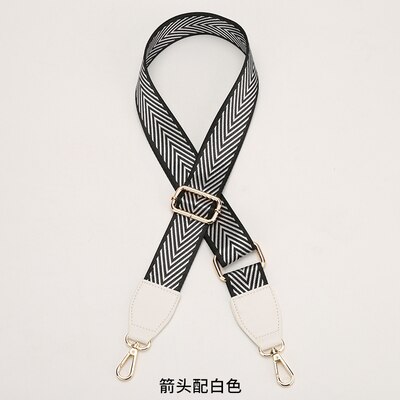 3.8cm zwarte witte strepen nylon katoenen stoffen tas riem diy enkele schoudertas riem handvat 88 ~ 140cm verstelbaar: 13