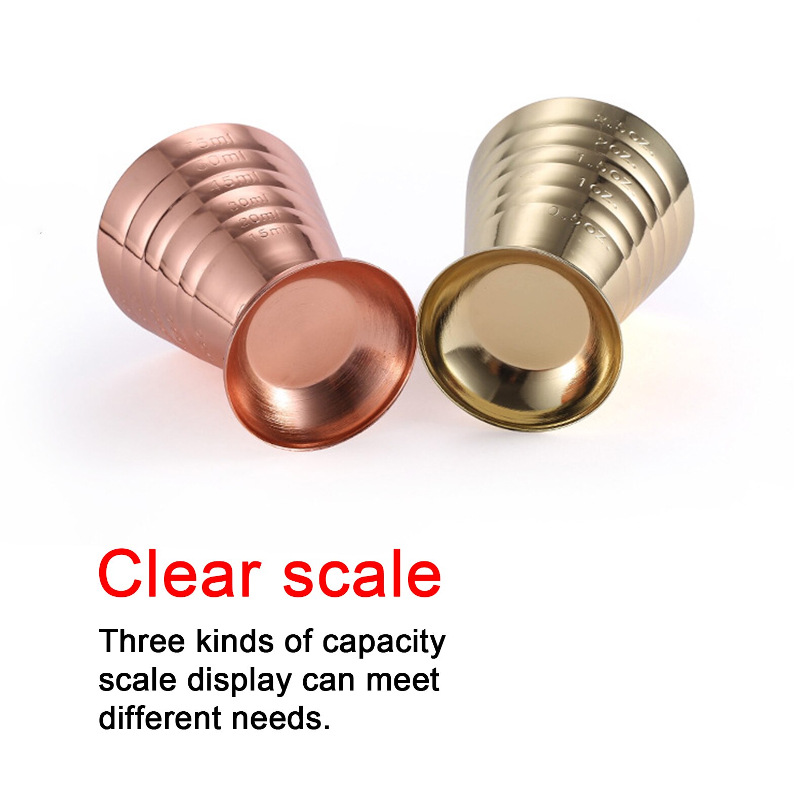 Ounce Jigger Bar Cocktail Drink Mixer Liquor Measuring Cup 75ml Measuring Shot Cup Stainless Steel Mojito Measurer Coffee Mug