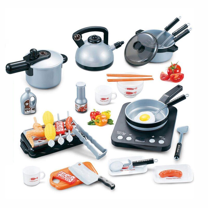 50 PCS Kinderen Mini Keuken Speelgoed Kookgerei Pot Pan Kids Pretend Koken Spelen Speelgoed Simulatie Keukengerei Speelgoed Kinderen