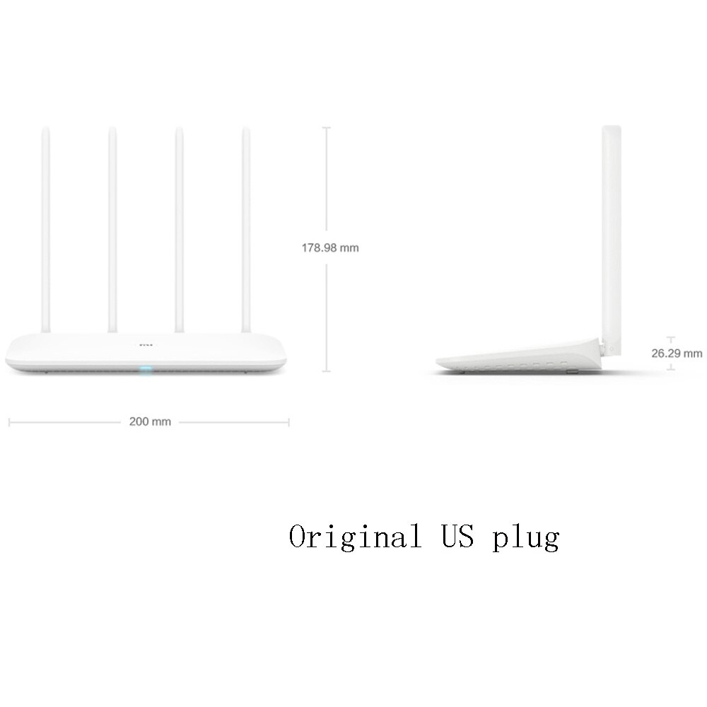 Xiaomi Mi Wifi Draadloze Router 3G/4 Dual Band 2.4/5Ghz Gigabit Smart Mini Wifi Repeater 4 Antennes Usb 3.0 256Mb Ram 1167Mbps: US Plug