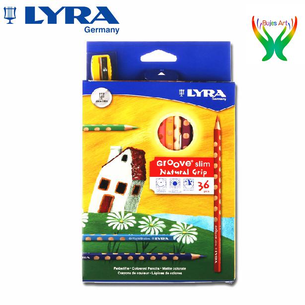 Lyra – crayon de couleur original pour enfants, 12/24/36 couleurs, Triangle, trou, dessin à la main, fournitures d&#39;art pour enfants, peinture: 36 color