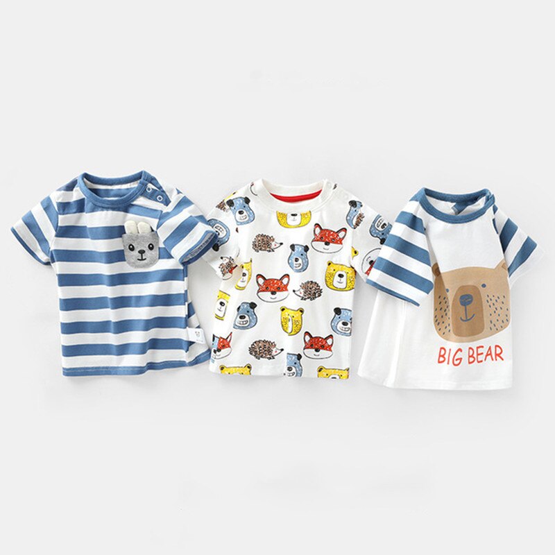 2022 Zomer Casual Unisex Baby T-shirts Baby Jongens Meisjes Korte Mouw Tees Tops Peuter Kids Tshirts Kinderen Kleding