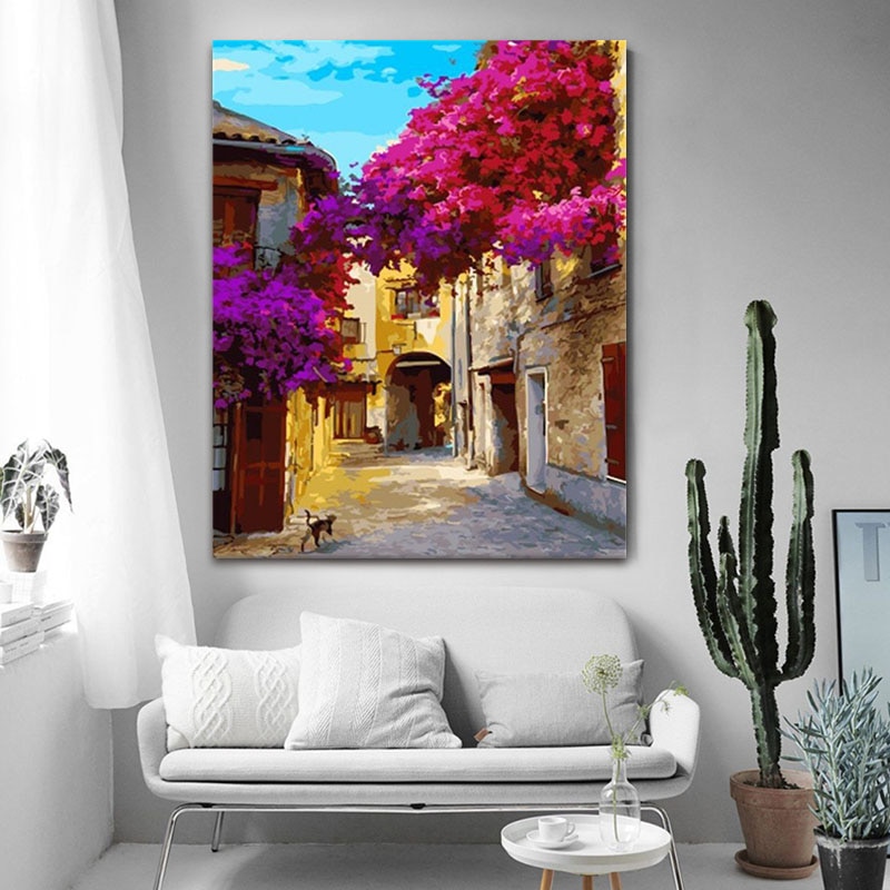 DIY coloring pictures by Numbers with color alley drawings by Numbers frame home drawings