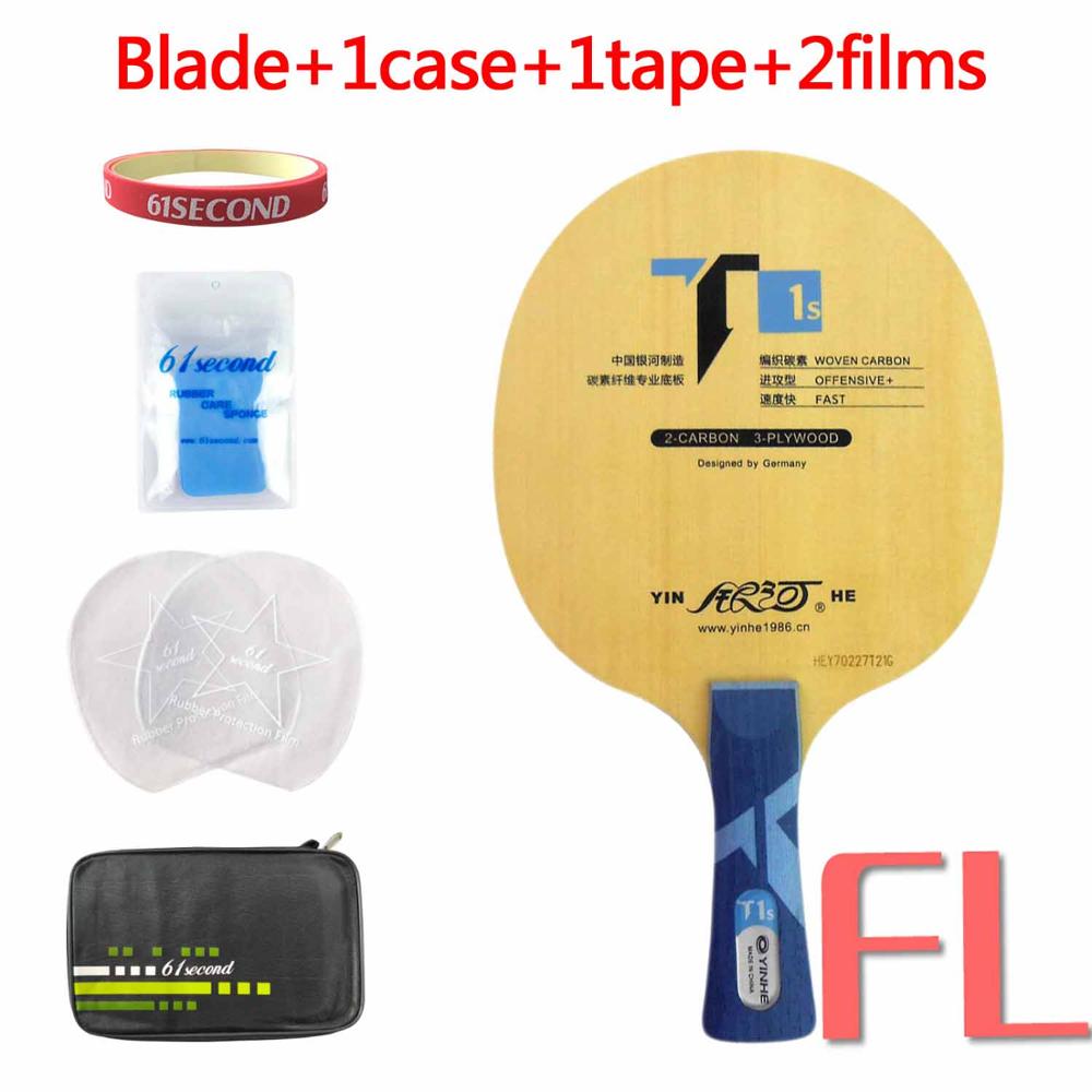 YINHE T-1S T1S Table Tennis Blade T-1 T1 Racket Ping Pong Bat Paddle Paddle: FL with F 1case