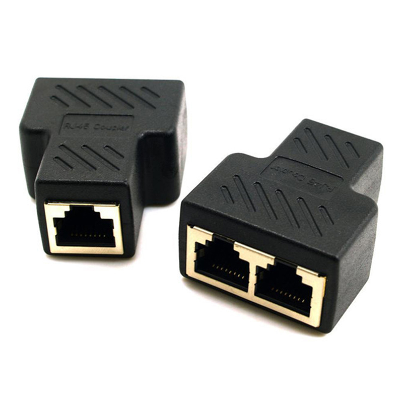 1pcs 1 A 2 LAN RJ45 Connettore Del Cavo di Rete Splitter Extender Plug Adapter Connettore DZ517 Splitter Adapter