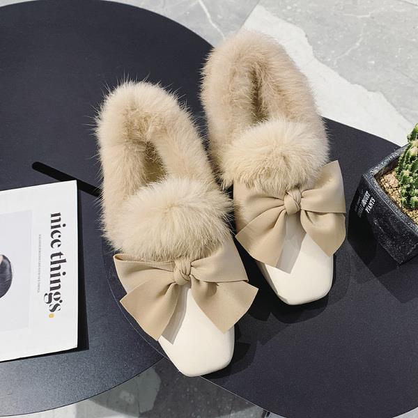 Skor på klackar matchande kvinnliga skor casual sneaker dam mockasiner rosett knut fyrkantig tå höst vinter klänning: 1 / 35