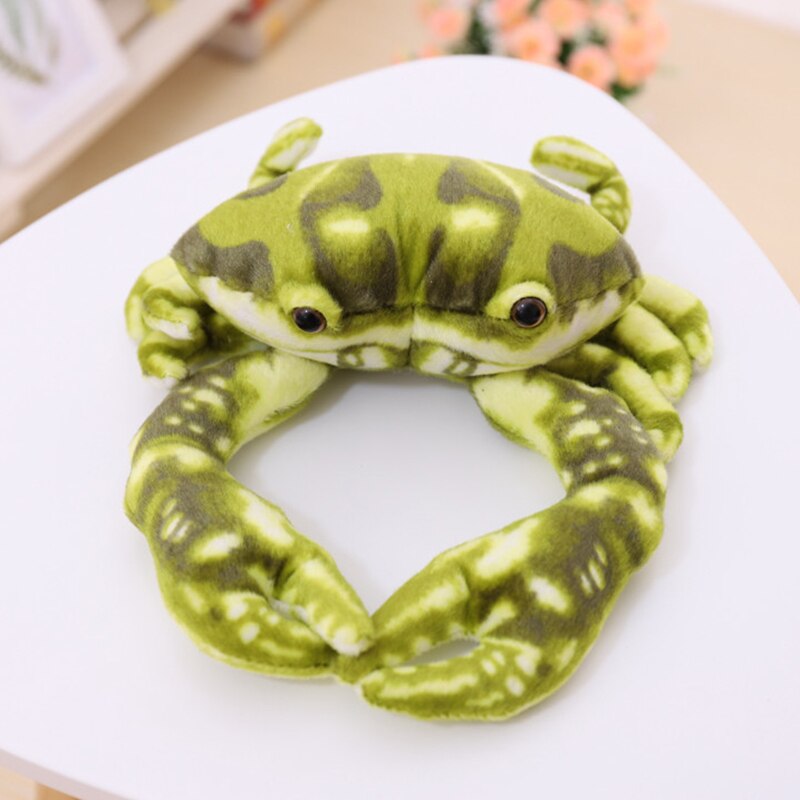 Lifelike Swimming Crab Stuffed Plush Doll Green/Brown/Orange Aquatic Ocean Sea Plush Animals Home Decorative Plushie 27-80cm
