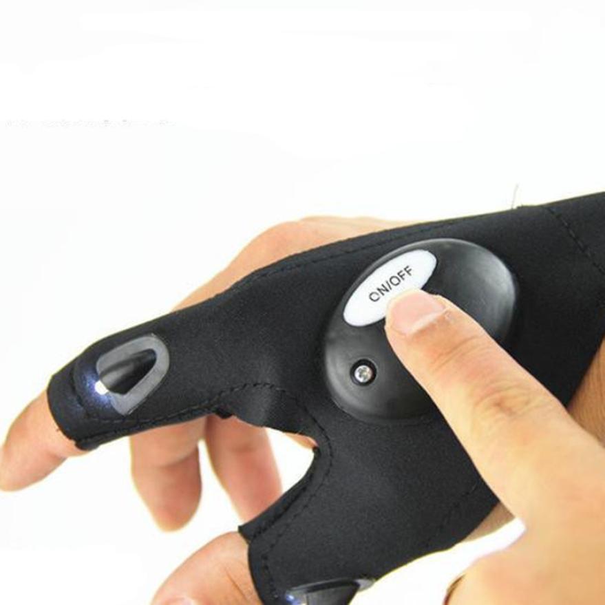 NEUE LED Licht Handschuhe Finger Beleuchtung Auto Reparatur draussen Activing Nacht Angeln Artefakt # A20