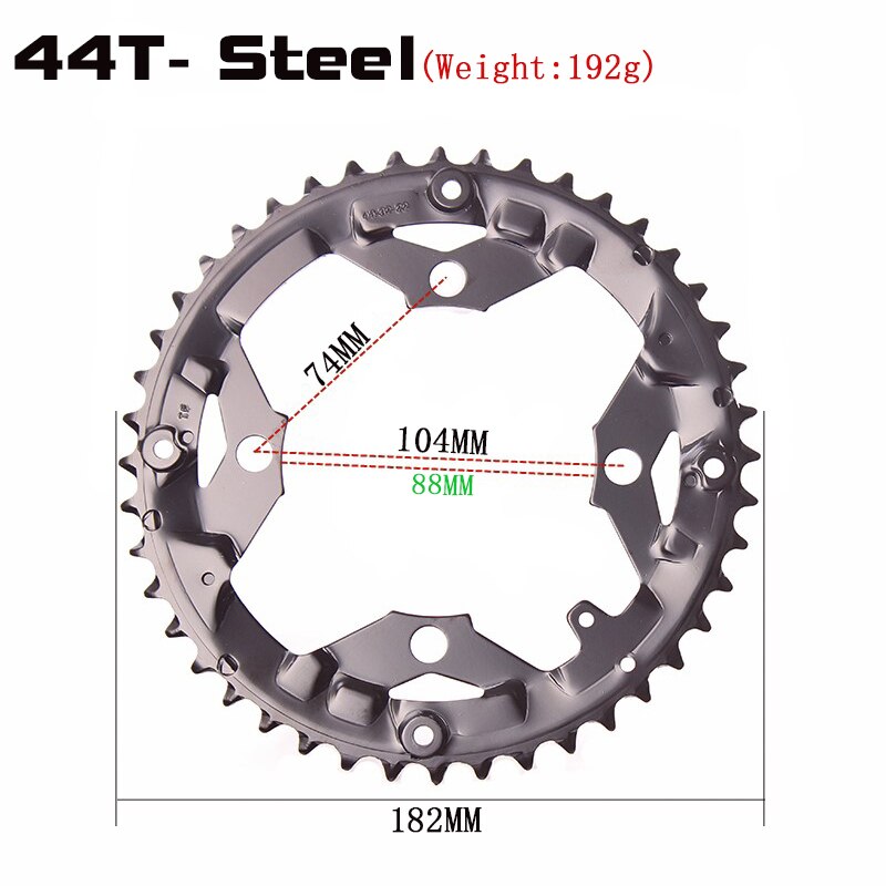 104BCD 22/24/32/42/44T Mountain Bicycle Chainwheel MTB bike crankset Aluminum Narrow Wide Chainring BCD 104