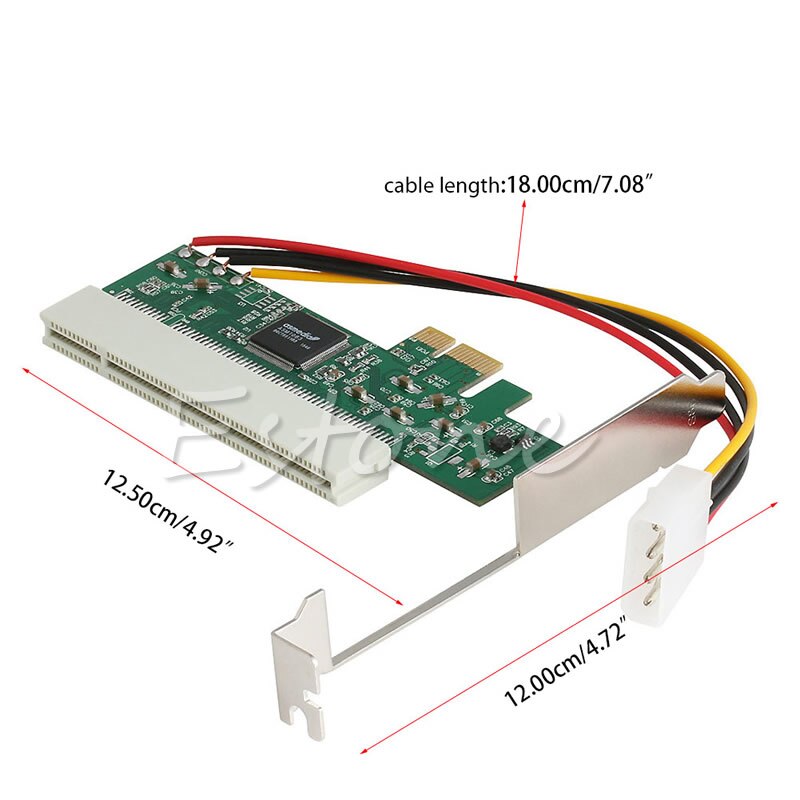 BGEKTOTH 4 Pin PCI-Express PCI-E Naar PCI Bus Riser Card Adapter Converter