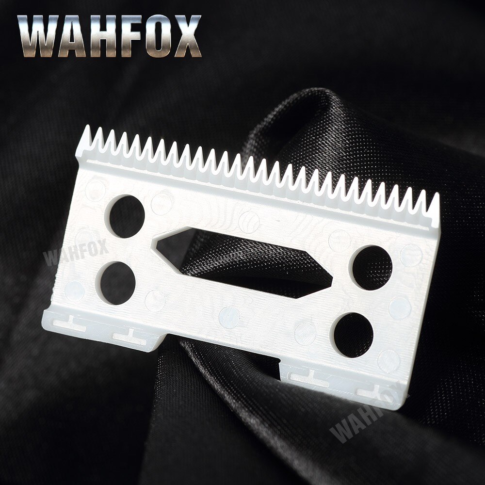 WAHFOX 2PCS/SET Ceramic Movable Blade 2-Hole Ceramic Blade With Box For Cordless Clipper Replaceable Blade