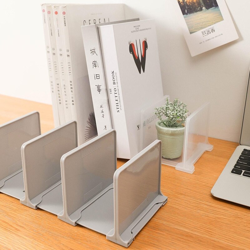 XX9A All-purpose Book Ends Sorter Container Document Organizer Book Stoppers Slim Book Shelf Holder for Girls Women Students