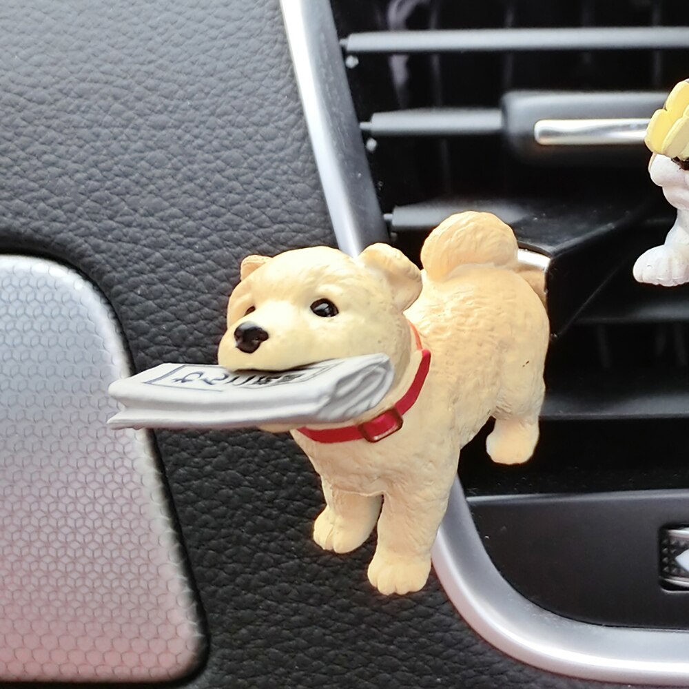 Biludluftningsklemme sød dekoration fransk bulldog corgi beagle figur dejlige biler interiør stikkontakt hund indretning tilbehør