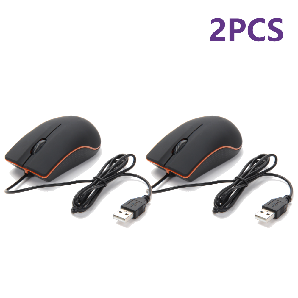 1/2Pcs USB Wired Gaming Mouse 1200 DPI Optical 3 Buttons Game mouse For PC Laptop Computer E-sports 1M Cable USB Mice: DARKNESS