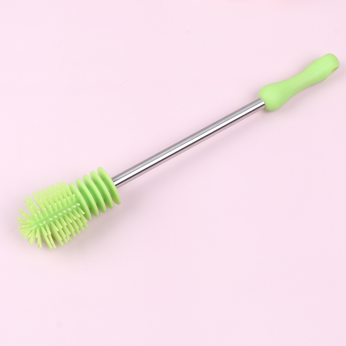 2 pçs punho longo garrafa de alimentação escova de limpeza copo de vidro escova garrafa de água caneca de escova para cozinha em casa (verde fluorescente)