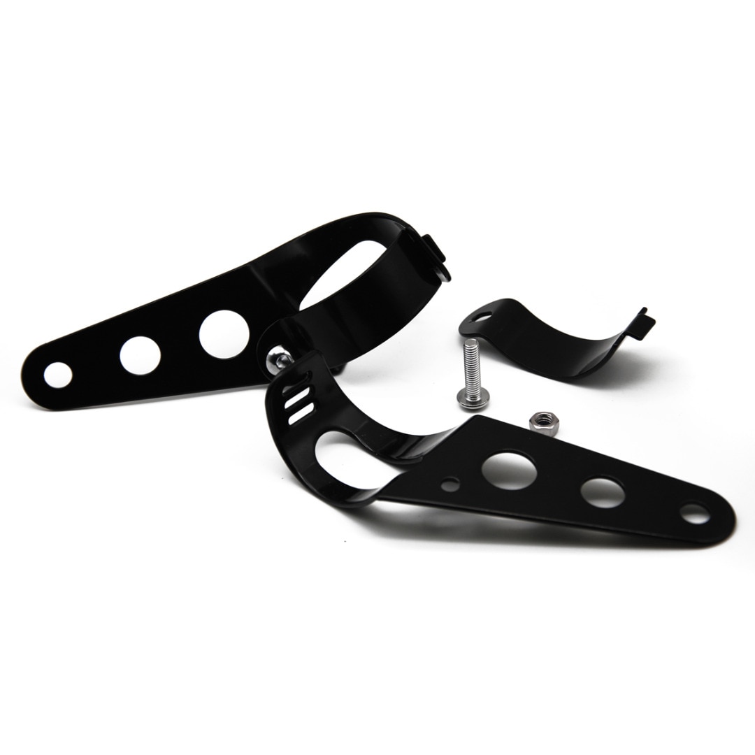 Mayitr 1 par 33mm-45mm soporte de montaje de faros delanteros de motocicleta horquilla orejas ajustador soporte de montaje abrazadera soporte de cortador para Retro Cafe Racer