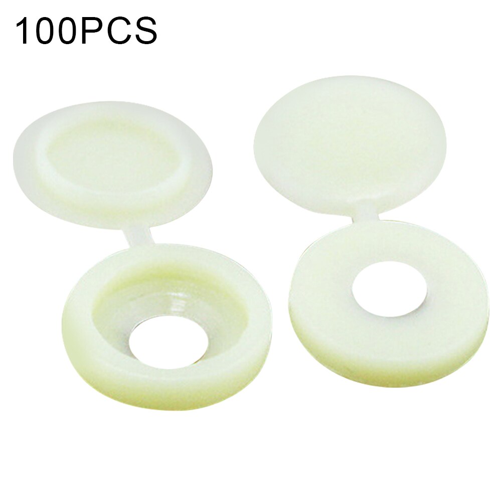 500/100Pcs Plastic Hinged Screw Cover Caps Washer Flip Tops Multiple Colour for Furniture Hardware FEA889: yellow / 1PCS