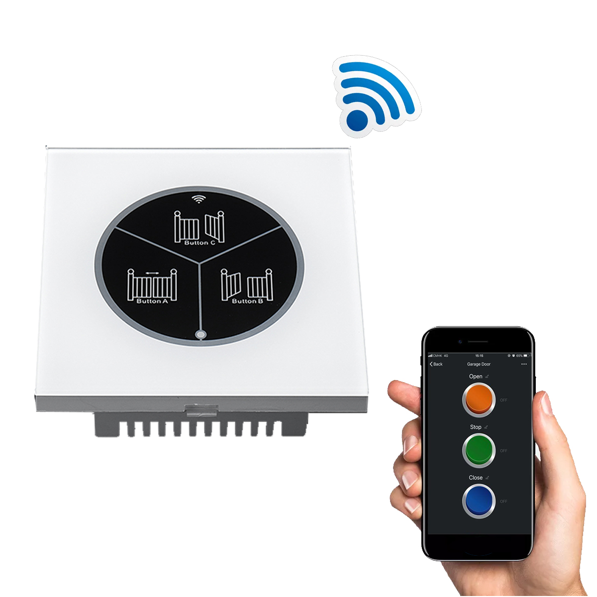 Draadloze Garagedeuropener Afstandsbediening WiFi Schakelaar Smart WiFi Afstandsbediening voor Automatische Deur Poort Universele