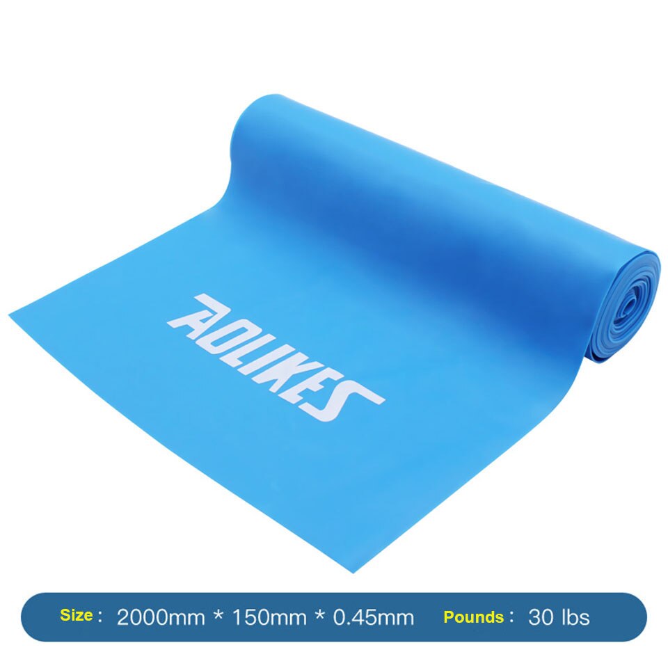 Aolikes elastiske yoga modstandsbånd naturlig latex gym fitness crossfit loop bodybulding træning træningsudstyr: 200cm blå