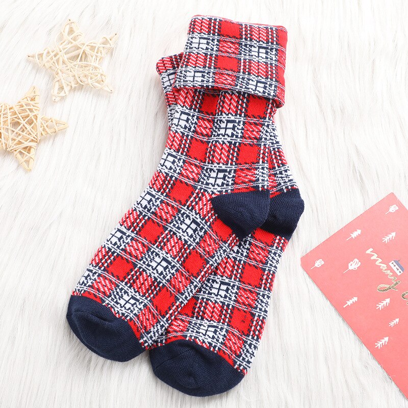 Family Matching Parent-child Christmas Socks Cotton Winter Autumn XMAS Baby Girls Boys Kids Socks chaussette bebe: A Kids (3-5 Years)