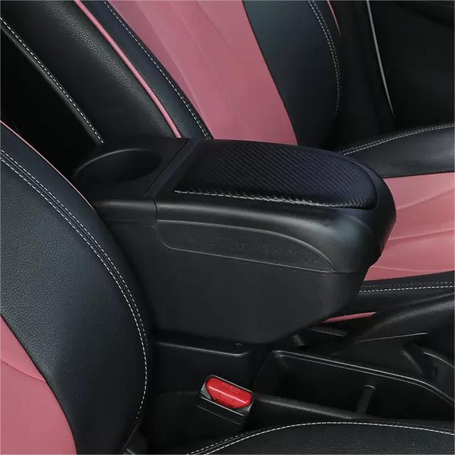 Boîte d'accoudoir pour Ford Focus 2 Mk2, bras, coude, console d'assistance centrale, étui de rangement avec porte-gobelet, port USB: Orange