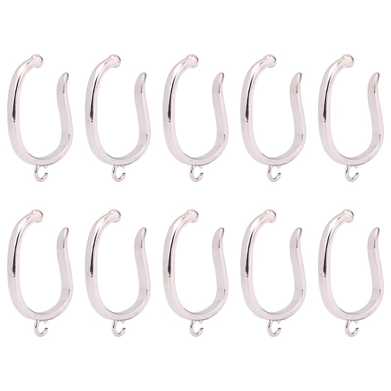 Franse Oor Clip Vrouwelijke Oorhaak Oor Bot Clip 14K Gold Ear Clip Artefact Zonder Gat Oor Clip Hoge gevoel Oorbel Converter: Silver  10pcs