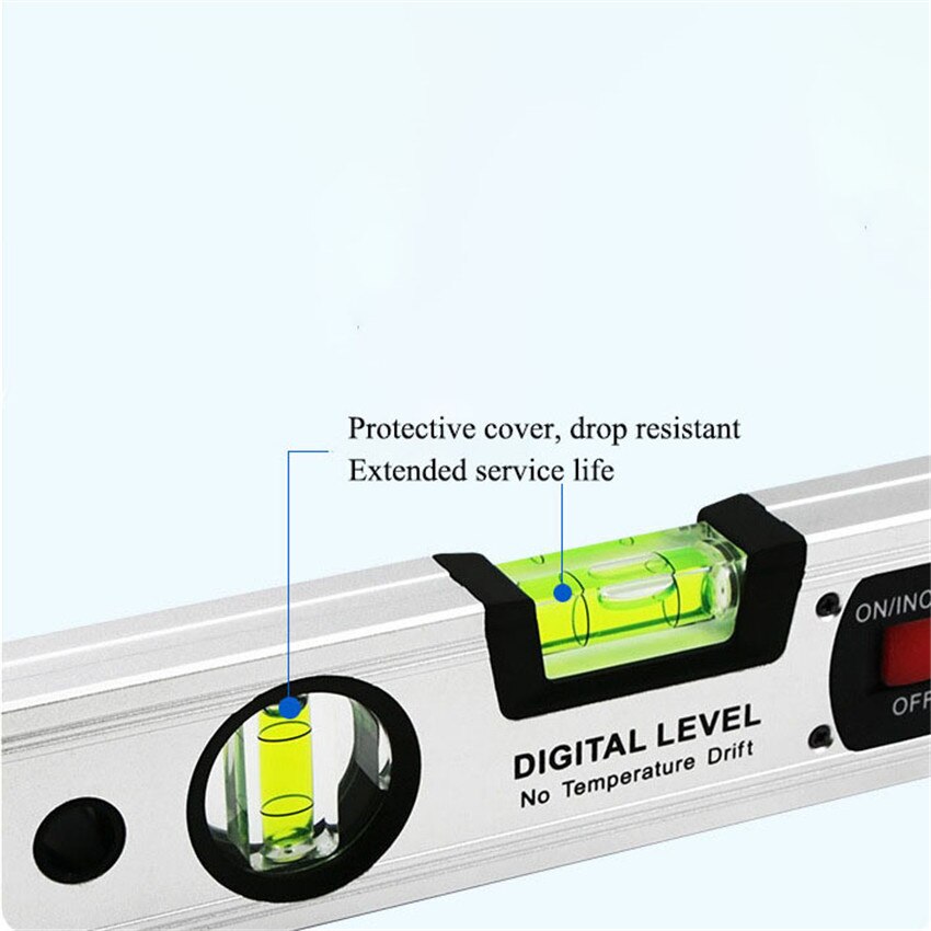 400mm digitala nivåer utan magnetisk 360 graders vippmätningsvinkellinjal, digital gradskiva linjal elektroniska nivåverktyg