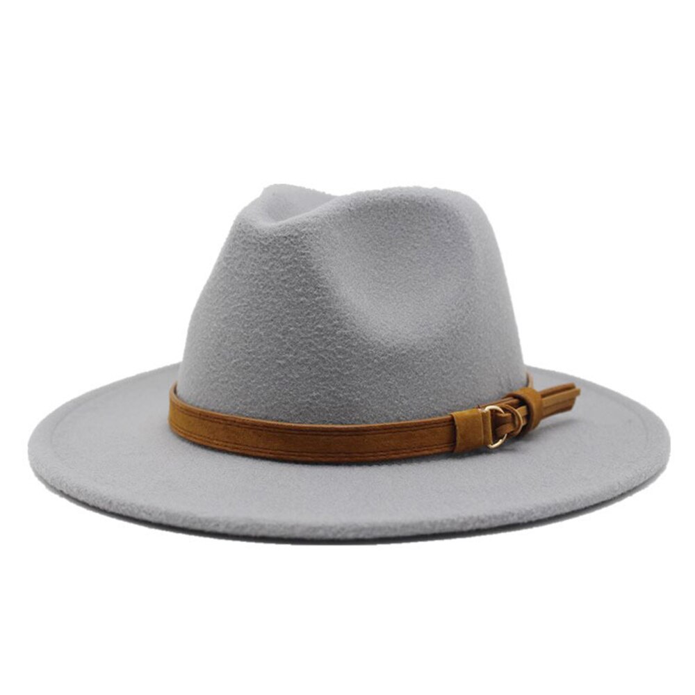 Sombrero Fedora de fieltro de lana para mujer, sombrero con estampado de leopardo, ala ancha, Panamá, informal, Formal, de invierno, tendencia de