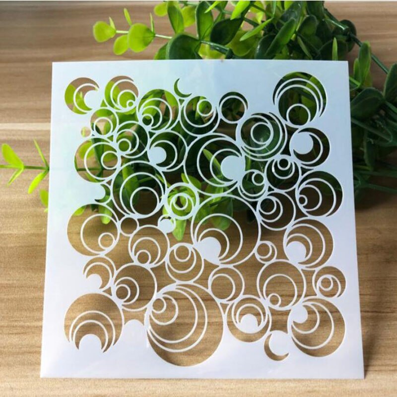 1pc Schablone Wiederverwendbare Malerei Vorlage DIY Blume Werkzeuge Fotoalbum Scrapbooking Färbung Tagebuch Präge Büro Schule Liefert: 09