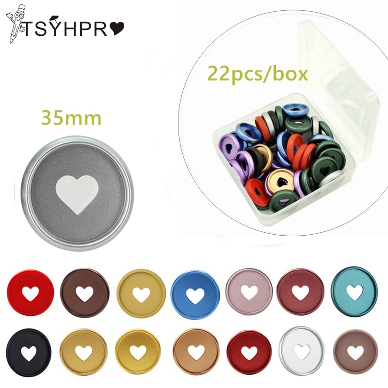 22PCS/box 35MM NoteBook Binding Discs Discbound Expansion Discs Binder Rings for DIY Notebooks Planners Scrapbook Matte
