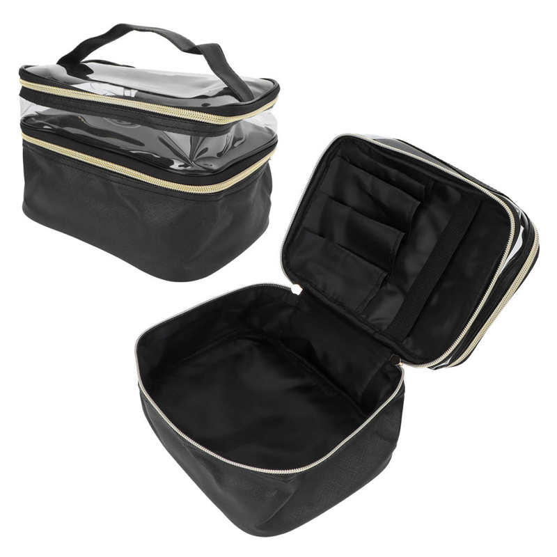 Makeup Bag Makeup Cosmetic Bag Multipurpose Double Layer for Travel
