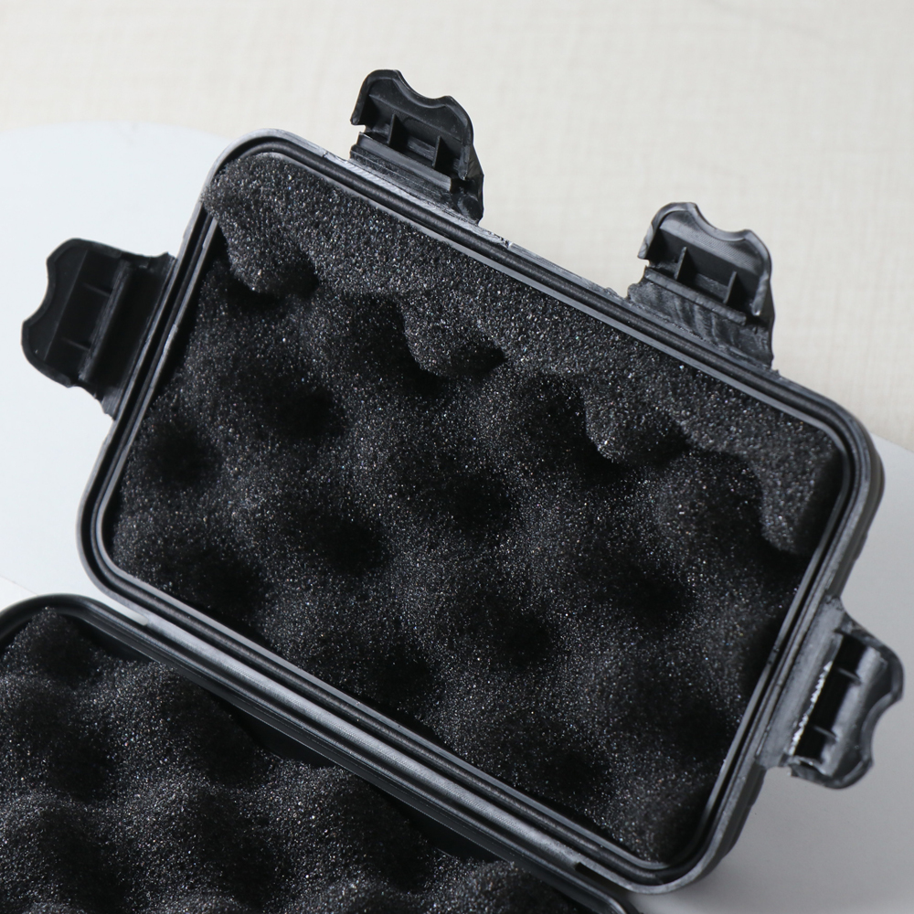 Schwarze Uhrenschutzboxen, hohe Härte, Kunststoff, taktische Box, Uhrenbox, Verpackung, Schwammschutz, Uhrengröße optional