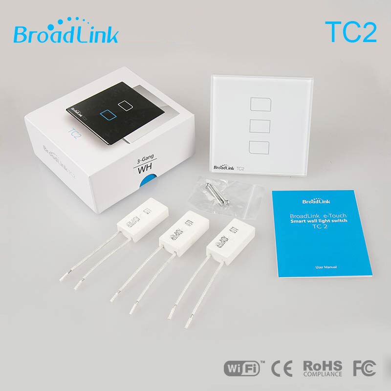 Broadlink  tc2 1 bande /2 bande /3 bande / eutouch  rf433 wifi vægafbryder enkelt kontrol trådløs wifi remotel kontrol væglys