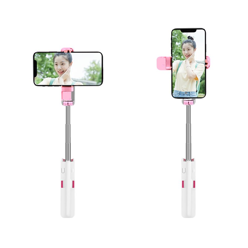 Bluetooth Controle Draadloze Mini Verstelbare Handheld Selfie Stok Roestvrij Staal Mobiele Telefoon Geïntegreerde Voor Android Ios