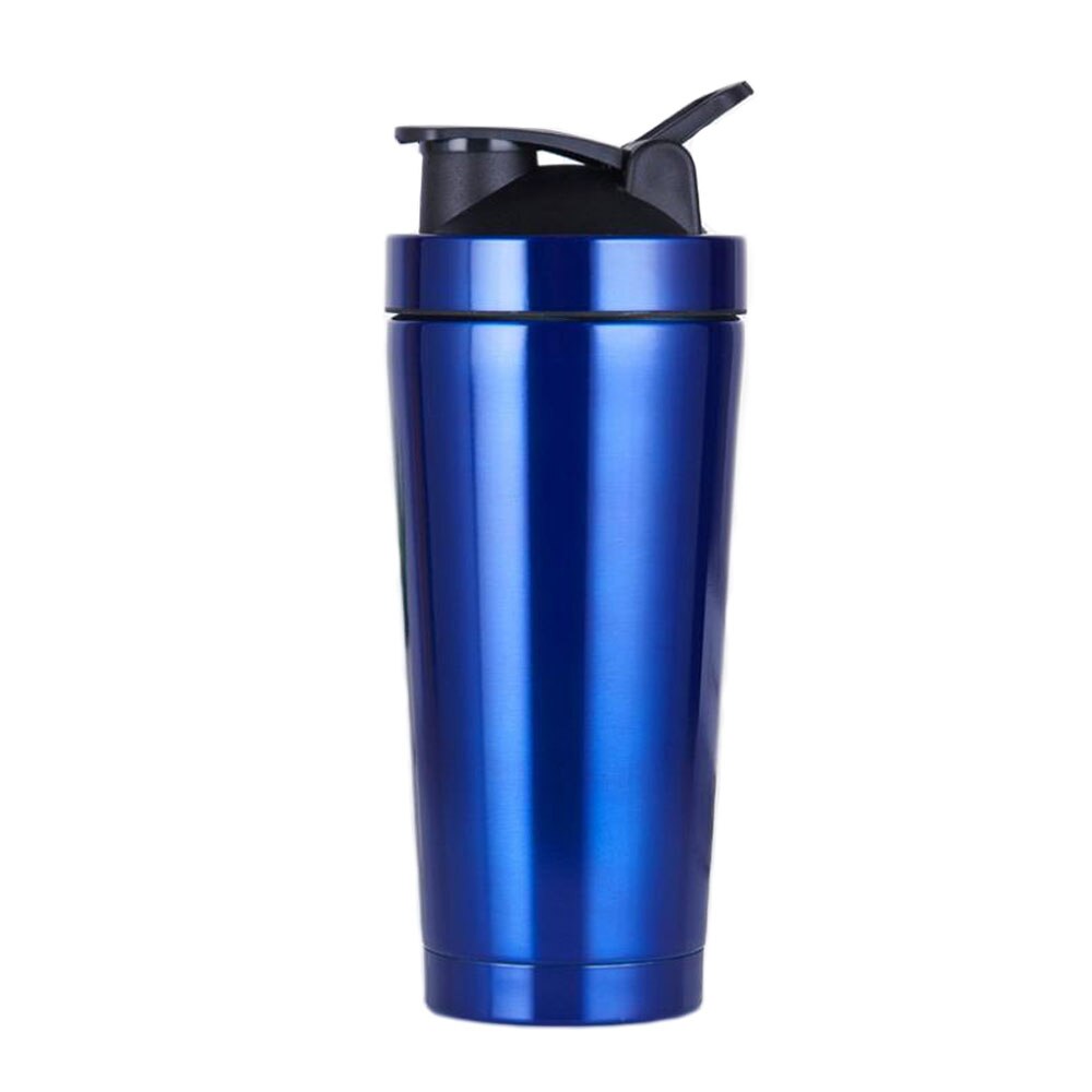 Stainless Steel Shaker Bottle BPA Free Double Wall Vacuum Insulated Sports Shaker Bottle Protein Shaker Leakproof Tumbler: Deep Blue
