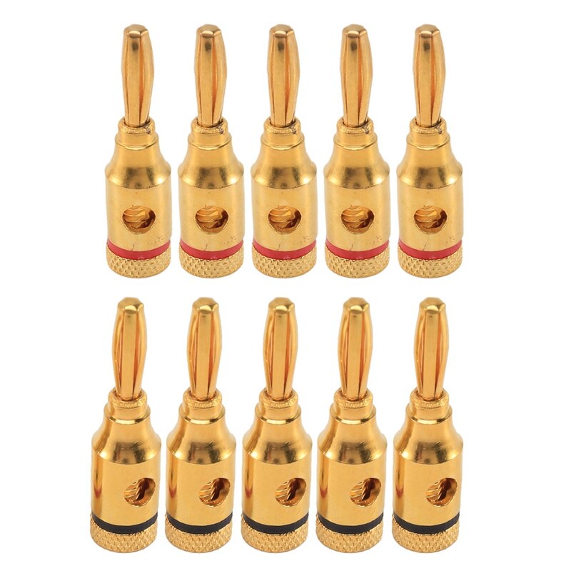 Banana Plugs,Connectors, Open Screw Type, 10 Pairs Grandado