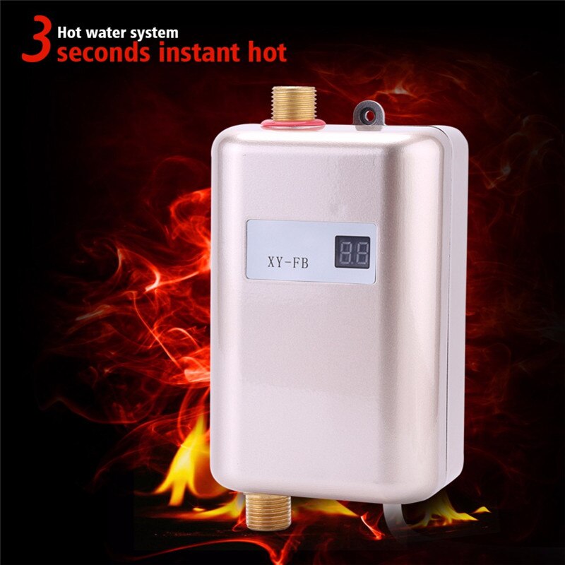 ALDXY57-XY-FB, mini chauffe-eau instantané, petit trésor de cuisine à chauffage rapide, chauffe-eau électrique à température constante de douche.