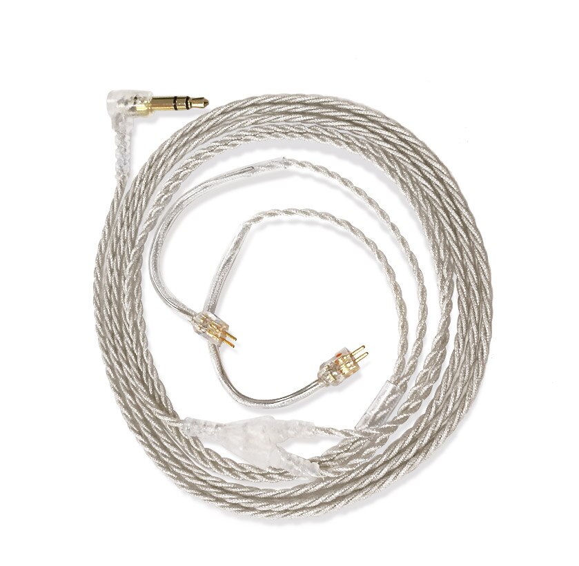 In-ear monitor øretelefon kabel ledning 1964 w4r um3x es3 es5 kabel 2 pins kontakt original plasticsone kabel: Sølv 162 cm