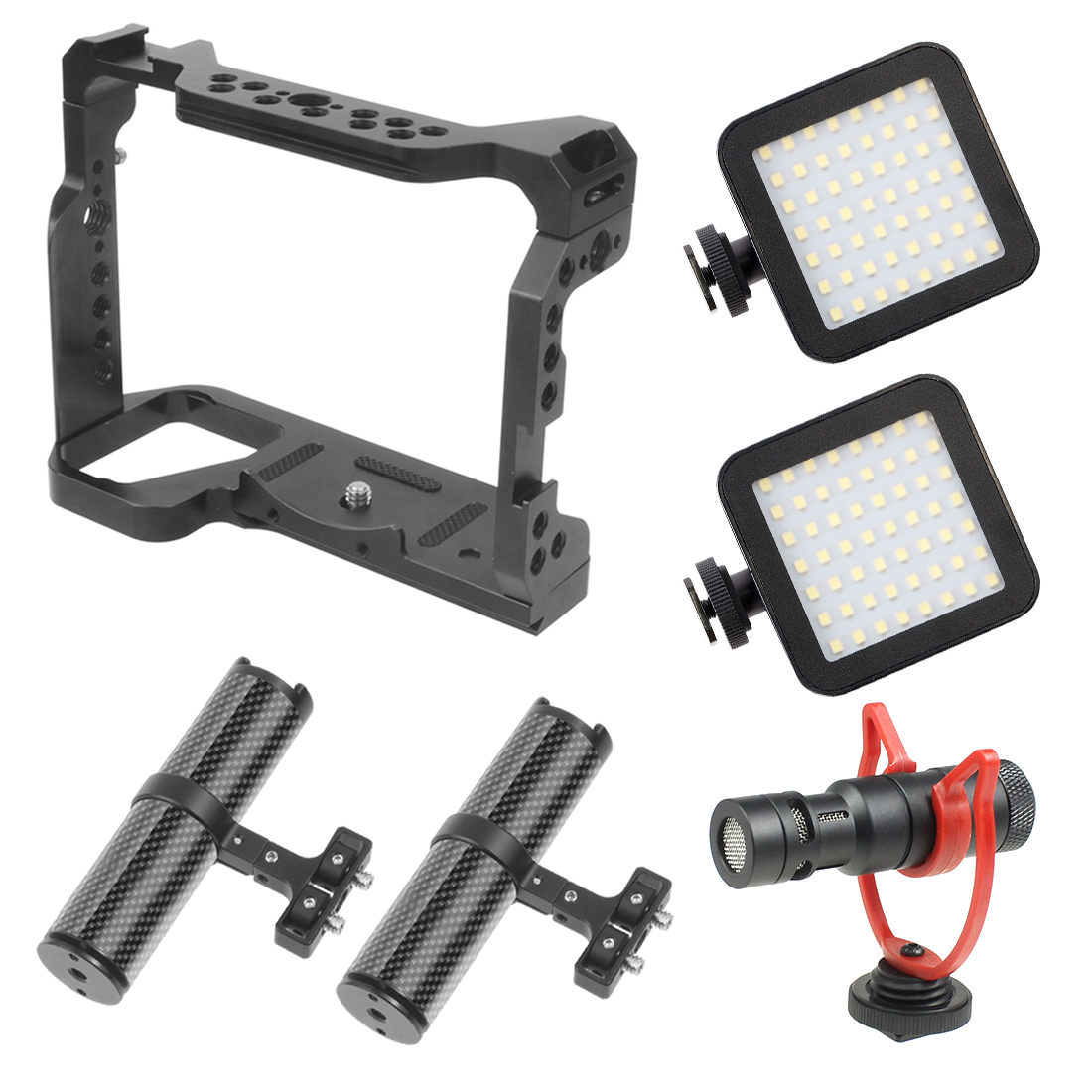 CNC A73 A9 Camera Cage Rig w Top Handle Grip Tripod Mount for Sony A7RIII A7III A7MIII Cooling Bracket a7iii a7r3 a7m3 Extension