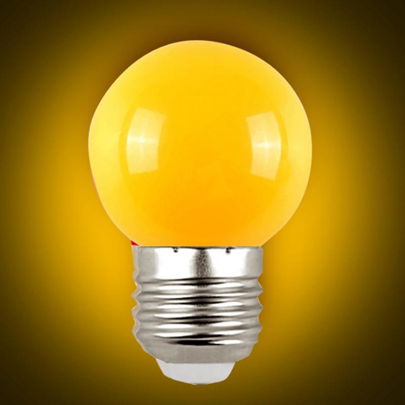 E27 LED Colorful Light Bulb Bombillas LED Screw Neon SMD2835 Global Lamp DJ Disco Party Christmas Lights 220V LED Bulbs: Fluorescence Yellow