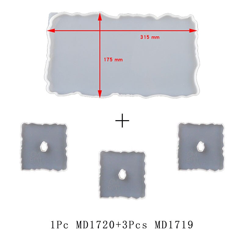 Irregular Shape Fruit Tray Mold DIY Coaster Mold Three Layer Tray Epoxy Resin Mold Jewelry Crafts: MD3420 1719