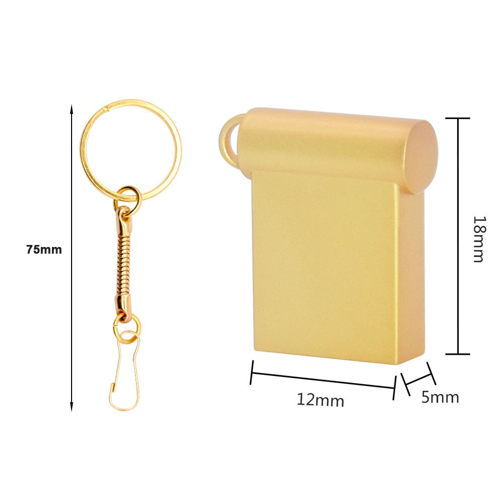 Pendrive 8GB 16GB Super Mini metalowa pamięć Usb Flash 2.0 Pendrives 32GB karta pamięci 64GB przenośna pamięć masowa U Disk prezenty: 8GB / Gold USB 2.0