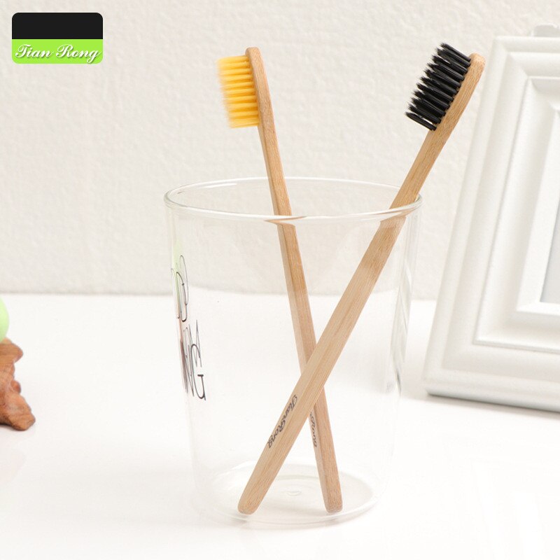 1PC Nature Bamboo Handle Toothbrush Colorful Soft Bristles Bamboo Wooden Toothbrush With Box Eco-Friendly Oral Care
