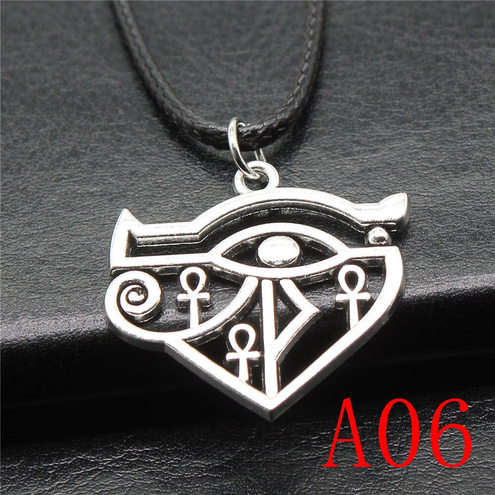 Collana con ciondolo a croce Ankh per gioielli moda donna regalo: 1pcs-A06-30x28mm