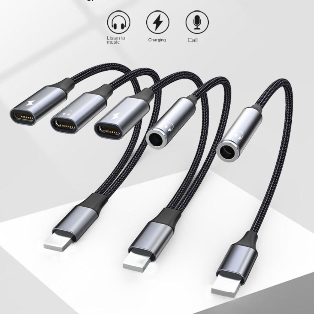 Pequeño divisor de cable auxiliar 3,5 MM Jack 2 en 1 Adaptador de audio IOS a IOS a 3,5 mm AUX hembra 2 en 1 auriculares